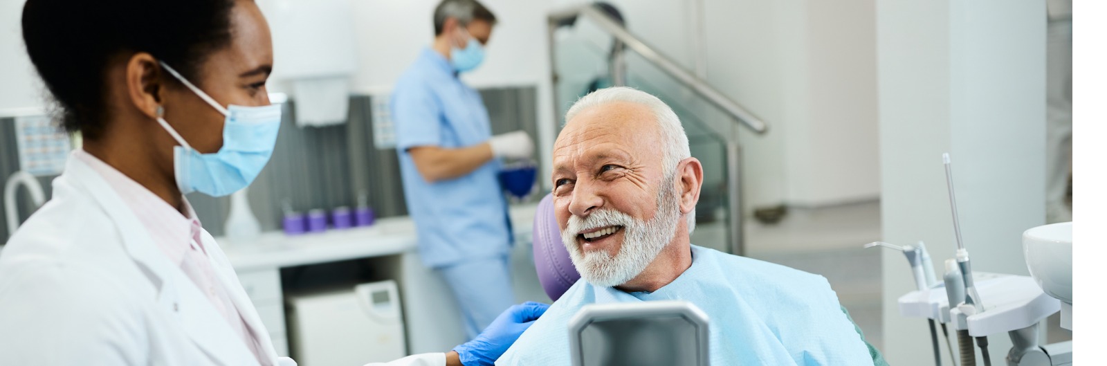 Smiling man and Dentist